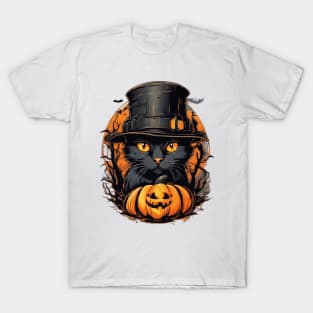 Hallowen cat style T-Shirt